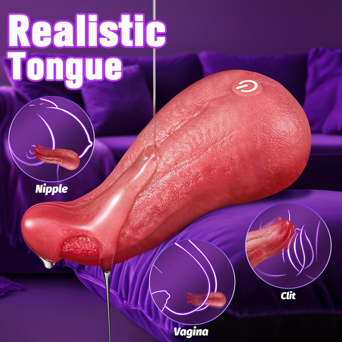 💝Latest listings in 2025 💞 Female Tongue Vibrator Sex Toy - 3 in 1 Realistic Vibrator Adult Sex Toy