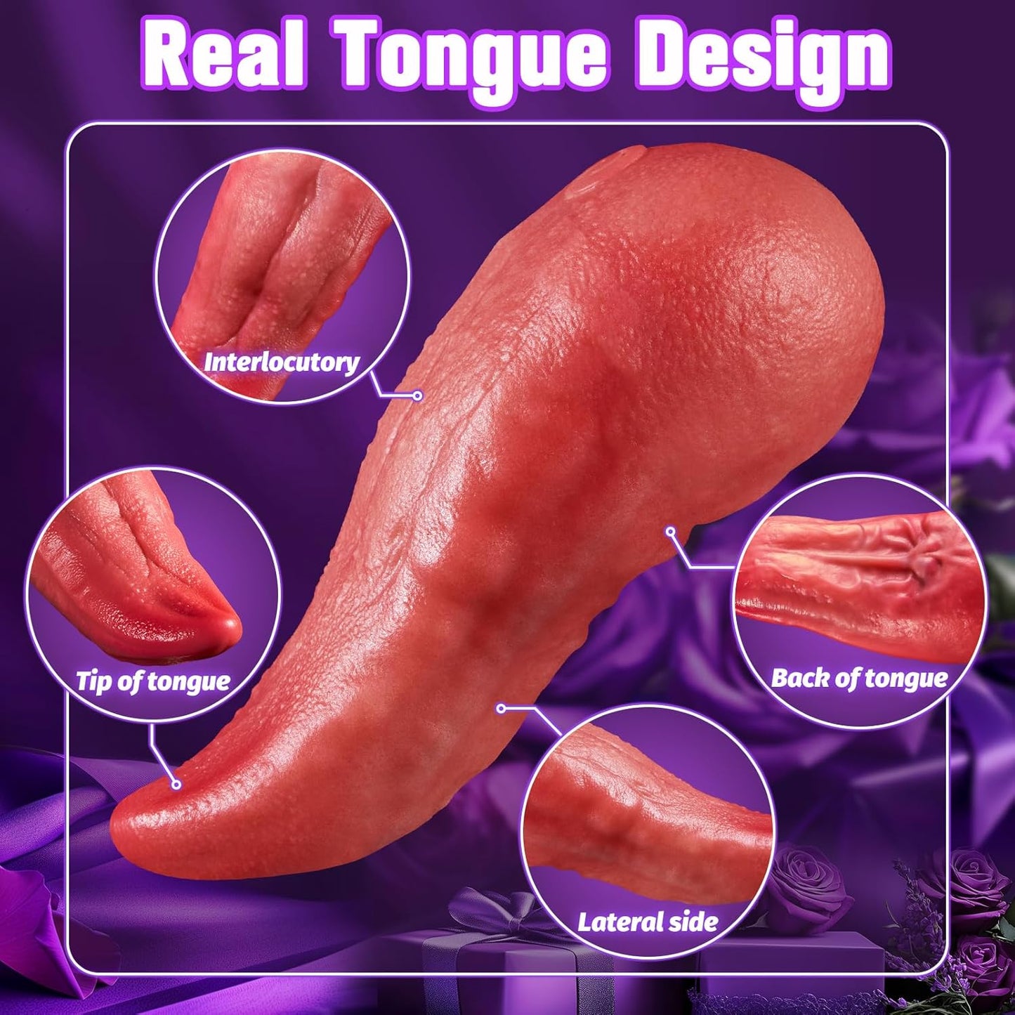 💝Latest listings in 2025 💞 Female Tongue Vibrator Sex Toy - 3 in 1 Realistic Vibrator Adult Sex Toy